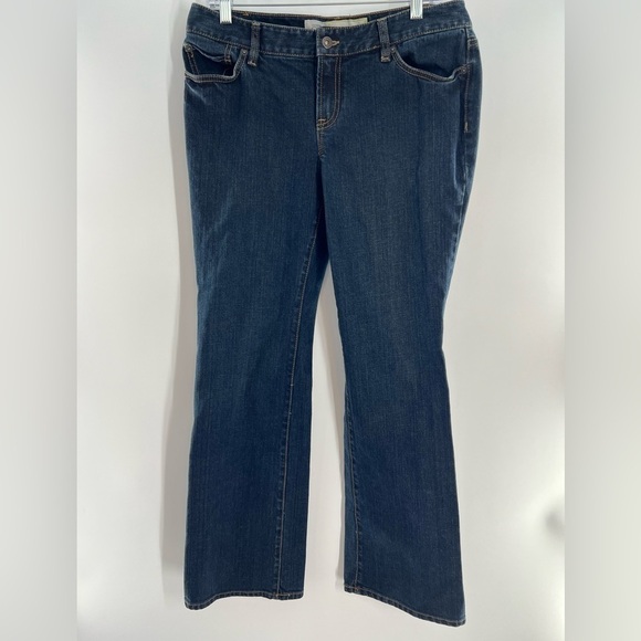 ANN TAYLOR LOFT LOW RISE CURVY BOOTOUT FLARE SIZE 10 - Picture 1 of 5